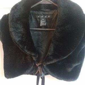 Junior Bolero Black Faux Fur Sz M